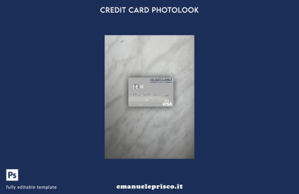 modello frontale photolook con carta di debito visto della Nuova Zelanda Heartla
